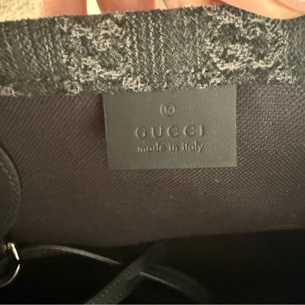 Gucci Ophidia Shopper Tote GG Black Denim - Large